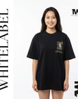 THEWHITELABEL SG24 POKER PANDA ROYALE 300Gsm Oversize Unisex T-shirt in Black Color THEWHITELABEL