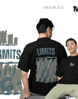 300GSM LIMITS Oversized Tee ( White ) – Push Beyond Boundaries with Ultimate Comfort and Style - TheWhiteLabel