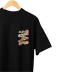 THEWHITELABEL SG13 Pasar Malam Logo 300Gsm Oversize Unisex T-shirt in Black and White Color - TheWhiteLabel