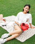 THEWHITELABEL SG13 Pasar Malam Logo 300Gsm Oversize Unisex T-shirt in Black and White Color - TheWhiteLabel
