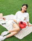 THEWHITELABEL SG13 Pasar Malam Logo 300Gsm Oversize Unisex T-shirt in Black and White Color - TheWhiteLabel
