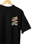 THEWHITELABEL SG10 Bubbletea Logo 300Gsm Oversize Unisex T-shirt in Black and White Color - TheWhiteLabel