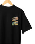 THEWHITELABEL SG10 Bubbletea Logo 300Gsm Oversize Unisex T-shirt in Black and White Color - TheWhiteLabel