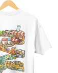 THEWHITELABEL SG10 Bubbletea Logo 300Gsm Oversize Unisex T-shirt in Black and White Color - TheWhiteLabel