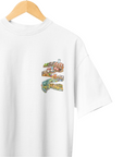 THEWHITELABEL SG10 Bubbletea Logo 300Gsm Oversize Unisex T-shirt in Black and White Color - TheWhiteLabel
