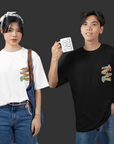 THEWHITELABEL SG10 Bubbletea Logo 300Gsm Oversize Unisex T-shirt in Black and White Color - TheWhiteLabel