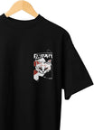 THEWHITELABEL SG02 Honshu Logo 300Gsm Oversize Unisex T-shirt in Black and White Color - TheWhiteLabel
