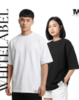 BW01 - TheWhiteLabel 300GSM Premium Plain Oversized Classic-Thick T-shirt 100% Cotton Premium Quality