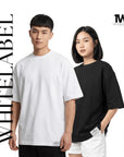 BW01 - TheWhiteLabel 300GSM Premium Plain Oversized Classic-Thick T-shirt 100% Cotton Premium Quality - TheWhiteLabel
