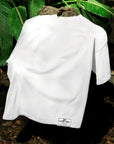 Oversized PEEKABOO 300GSM Design Printed TheWhiteLabel White and Black T-shirt 100% Cotton - TheWhiteLabel