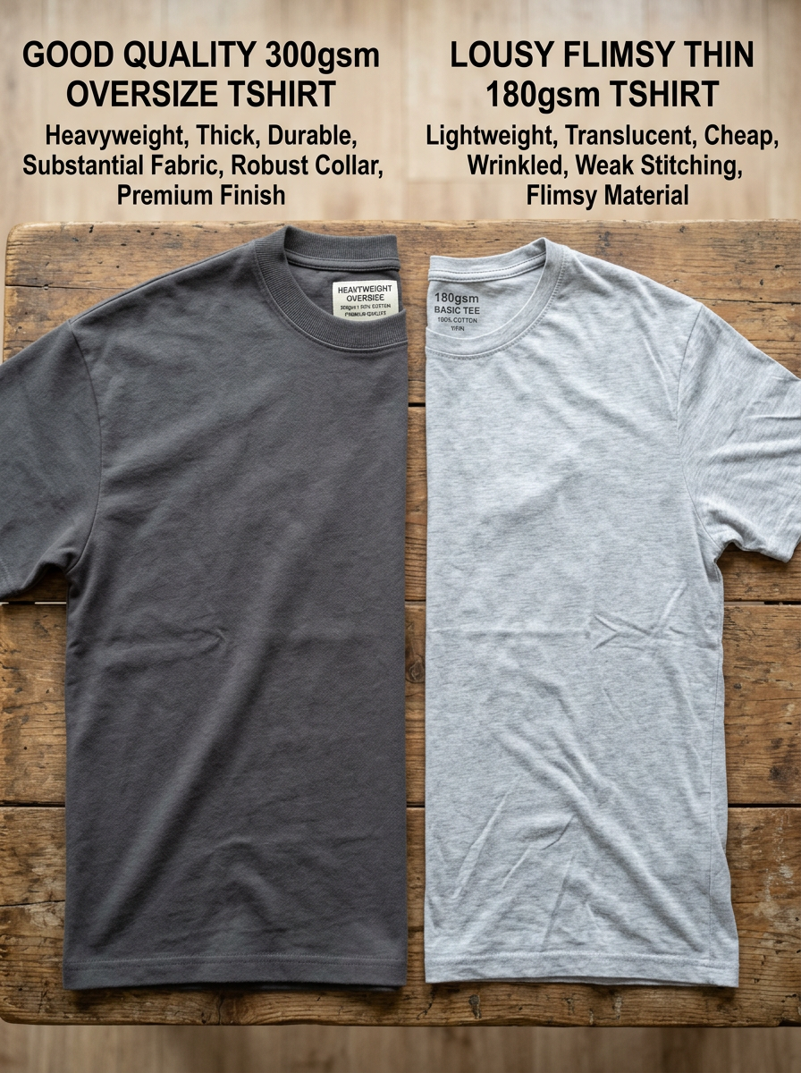 Why We Chose 300GSM for THEWHITELABEL Oversized T-Shirts TheWhiteLabel