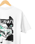 THEWHITELABEL SG02 Honshu Logo 300Gsm Oversize Unisex T-shirt in Black and White Color - TheWhiteLabel