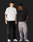 THEWHITELABEL CS01 Classic Member Logo 300Gsm Oversize Unisex T-shirt in Black and White Color - TheWhiteLabel