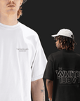 THEWHITELABEL CS01 Classic Member Logo 300Gsm Oversize Unisex T-shirt in Black and White Color - TheWhiteLabel