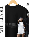 THEWHITELABEL CS02 Timeless Logo 300Gsm Oversize Unisex T-shirt in Black and White Color - TheWhiteLabel