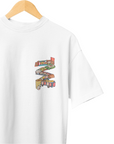 THEWHITELABEL SG20 DIMSUM Logo 300Gsm Oversize Unisex T-shirt in Black and White Color