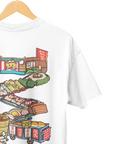 THEWHITELABEL SG20 DIMSUM Logo 300Gsm Oversize Unisex T-shirt in Black and White Color