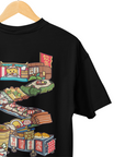 THEWHITELABEL SG20 DIMSUM Logo 300Gsm Oversize Unisex T-shirt in Black and White Color