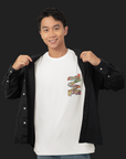 THEWHITELABEL SG20 DIMSUM Logo 300Gsm Oversize Unisex T-shirt in Black and White Color