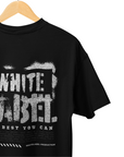 THEWHITELABEL CS03 RUGGED TBYC Logo 300Gsm Oversize Unisex T-shirt in Black and White Color