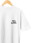 THEWHITELABEL CS03 RUGGED TBYC Logo 300Gsm Oversize Unisex T-shirt in Black and White Color