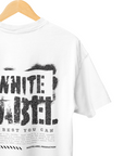 THEWHITELABEL CS03 RUGGED TBYC Logo 300Gsm Oversize Unisex T-shirt in Black and White Color
