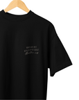 THEWHITELABEL CS04 Coffee Poster Logo 300Gsm Oversize Unisex T-shirt in Black and White Color