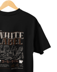 THEWHITELABEL CS04 Coffee Poster Logo 300Gsm Oversize Unisex T-shirt in Black and White Color