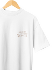 THEWHITELABEL CS04 Coffee Poster Logo 300Gsm Oversize Unisex T-shirt in Black and White Color