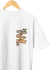 THEWHITELABEL SG22 Panda Express 300Gsm Oversize Unisex T-shirt in Black and White Color