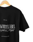 THEWHITELABEL CS06 Sleepless Night 300Gsm Oversize Unisex T-shirt in Black and White Color