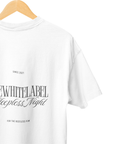 THEWHITELABEL CS06 Sleepless Night 300Gsm Oversize Unisex T-shirt in Black and White Color