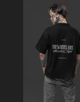 THEWHITELABEL CS06 Sleepless Night 300Gsm Oversize Unisex T-shirt in Black and White Color