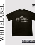 THEWHITELABEL CS21 DRIPPING RHINESTONE 300GSM Oversized Unisex T-Shirt in Black Color THEWHITELABEL