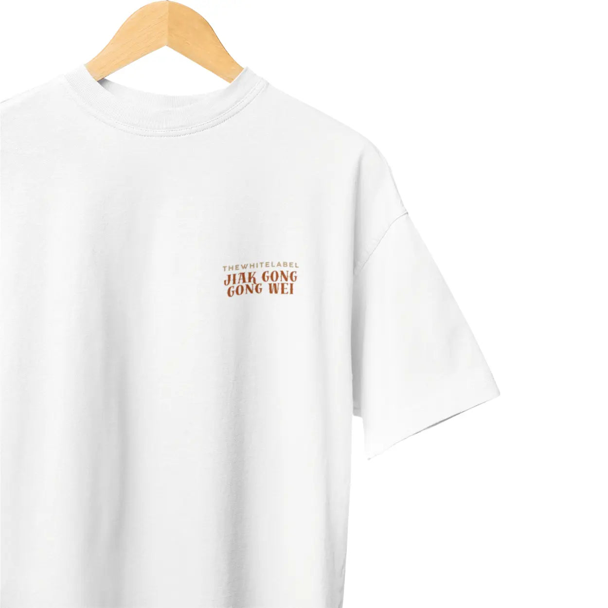 THEWHITELABEL CS10 CHILLI CRAB 300Gsm Oversize Unisex T-shirt in Black and White Color - TheWhiteLabel