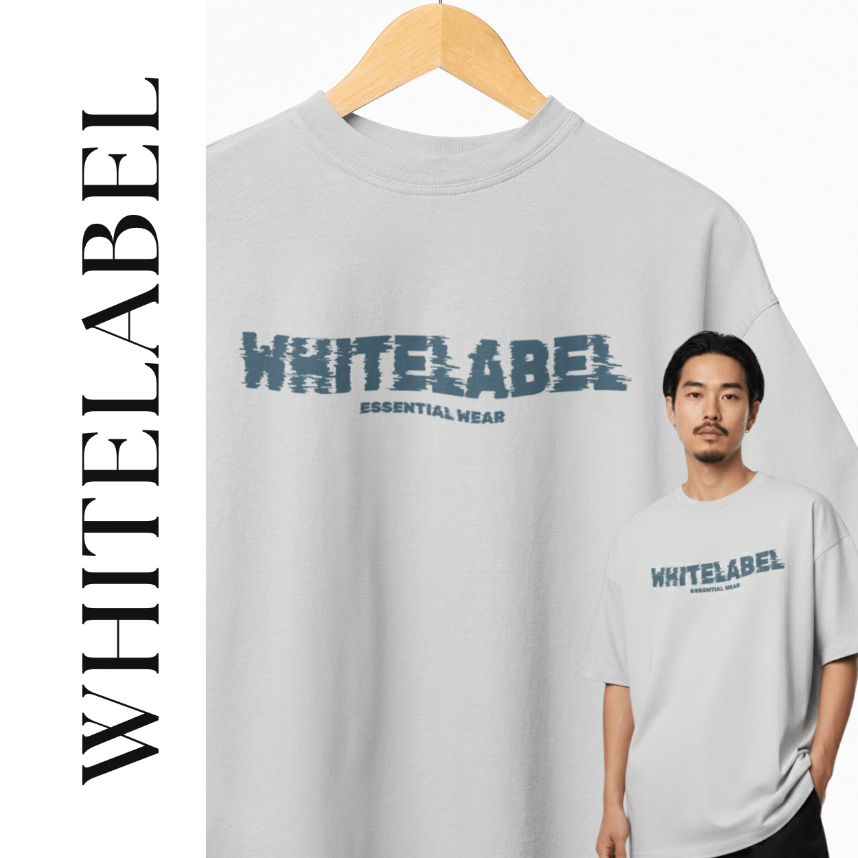 THEWHITELABEL EW01 ESSENTIAL DAILY WEAR 280GSM Oversize Unisex T-shirt in 50 Colors