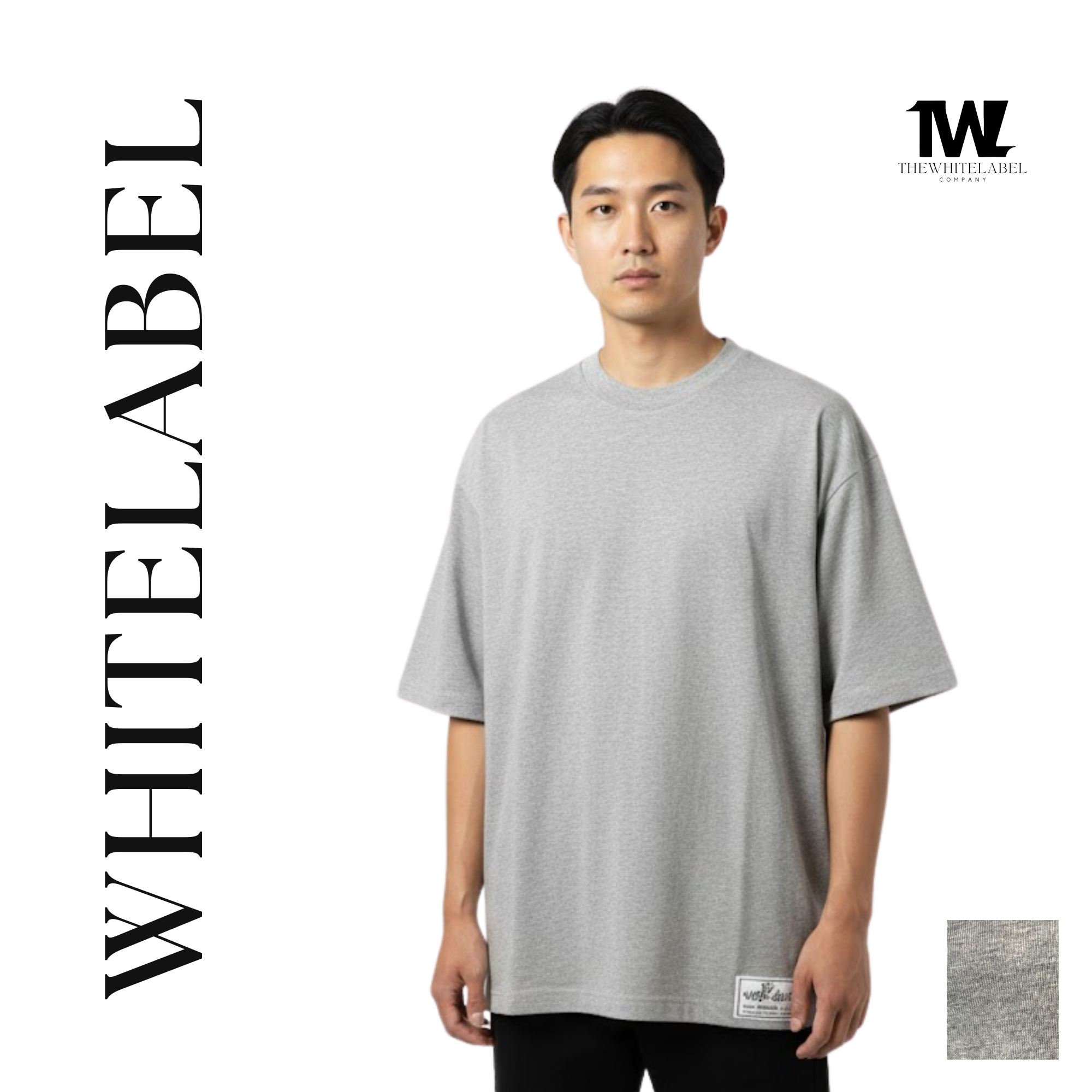 BW01 - TheWhiteLabel 300GSM Premium Plain Oversized Classic-Thick T-shirt 100% Cotton Premium Quality - TheWhiteLabel