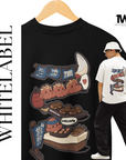 THEWHITELABEL SG05 Takoyaki Logo 300Gsm Oversize Unisex T-shirt in Black and White Color - TheWhiteLabel