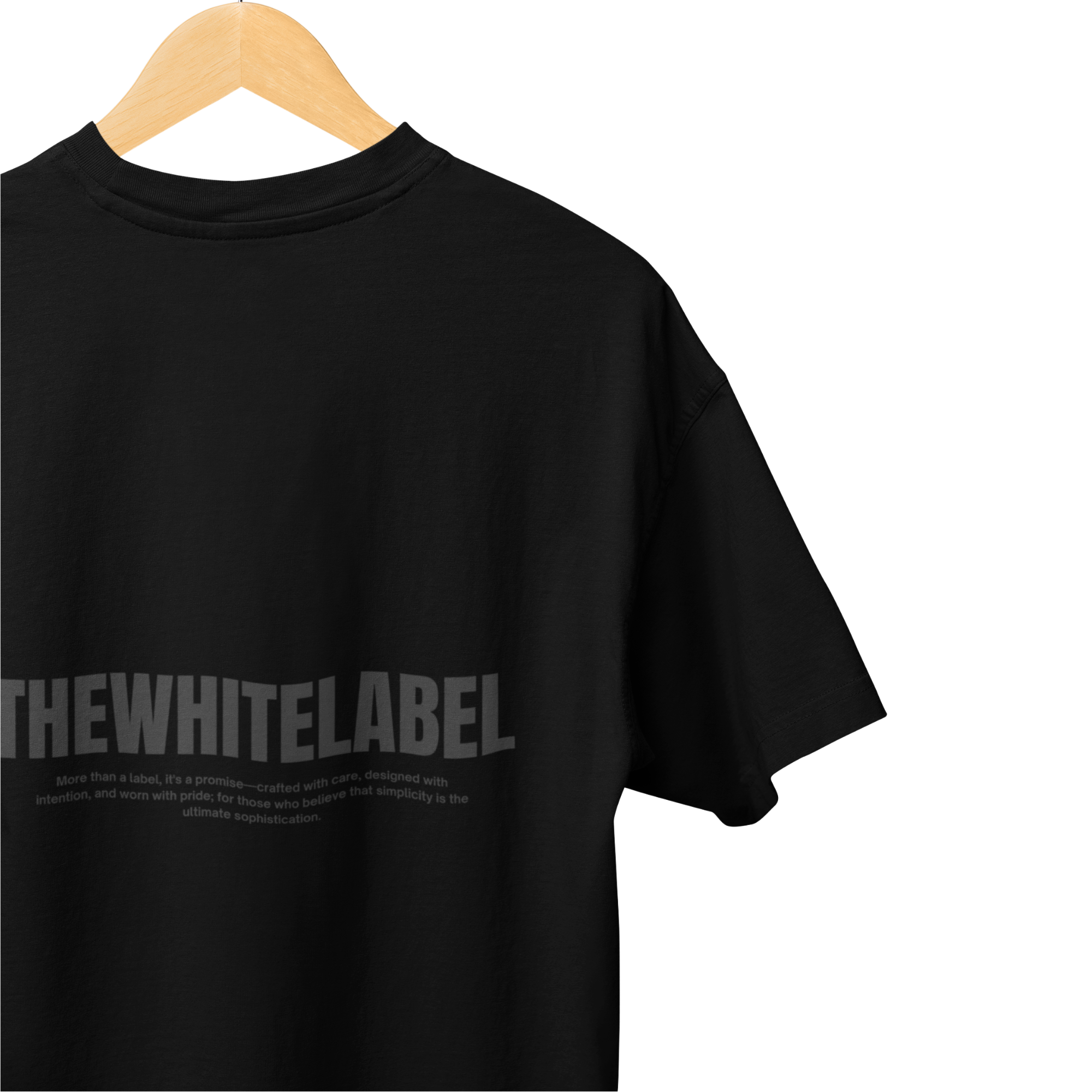 300GSM Oversize Unisex CS02 in Black Back View Singapore Brand