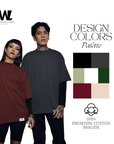 300GSM plain oversized t-shirt in grey and maroon 100% cotton unisex design by The White Label Singapore