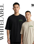THEWHITELABEL CS11 SAMBAL STINGRAY AND KANGKONG 300Gsm Oversize Unisex T-shirt in Black and Beige Color - TheWhiteLabel