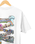THEWHITELABEL SG07 Changi Airport Logo 300Gsm Oversize Unisex T-shirt in Black and White Color - TheWhiteLabel