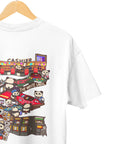 THEWHITELABEL SG23 Game Center 300Gsm Oversize Unisex T-shirt in Black and White Color - TheWhiteLabel