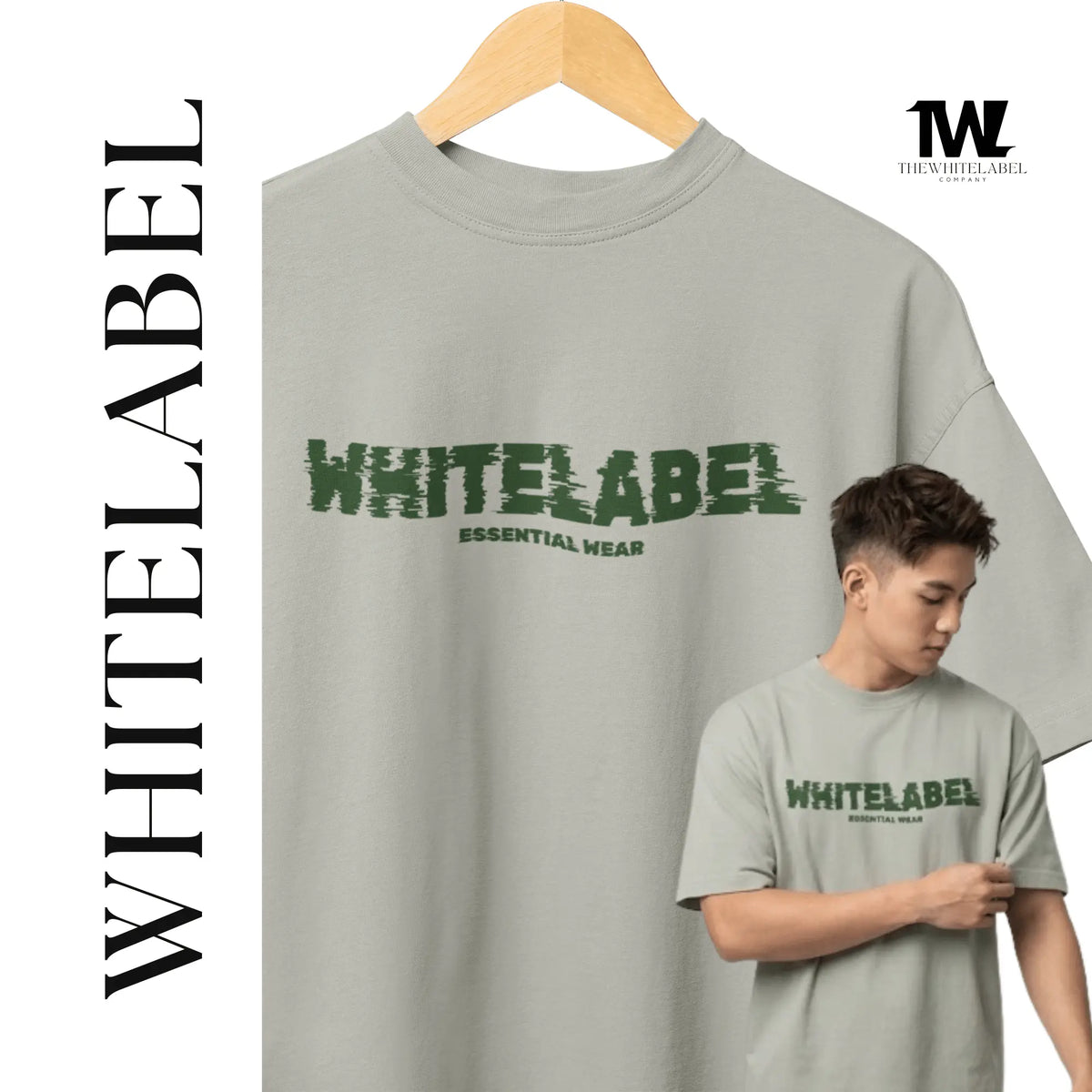 THEWHITELABEL EW001 ESSENTIAL DAILY WEAR 280GSM Oversize Unisex tshirt THEWHITELABEL