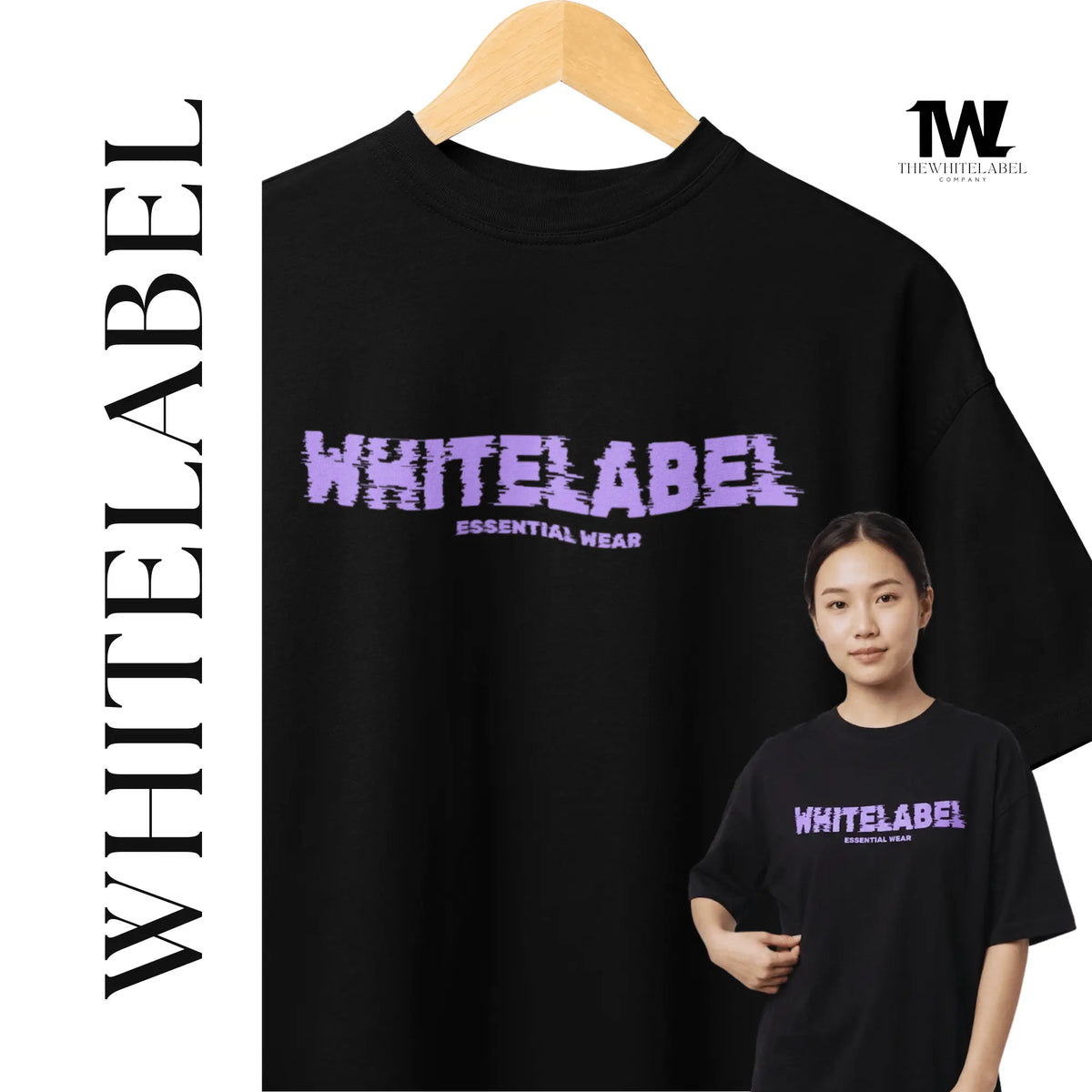 THEWHITELABEL EW001 ESSENTIAL DAILY WEAR 280GSM Oversize Unisex tshirt THEWHITELABEL