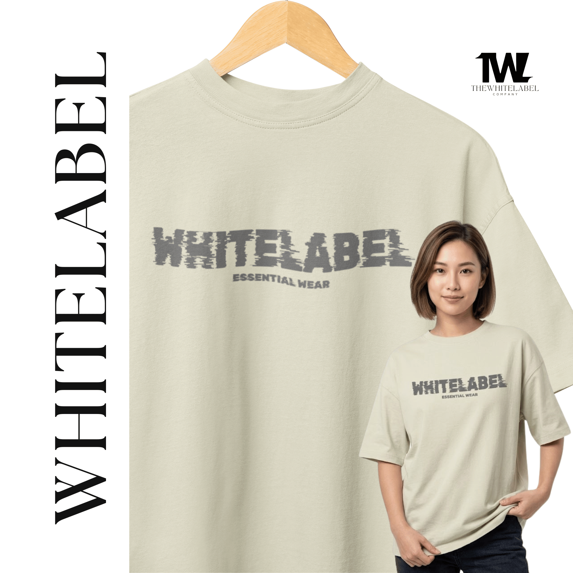 THEWHITELABEL EW002 ESSENTIAL DAILY WEAR 280GSM Oversize Unisex T-shirt - TheWhiteLabel