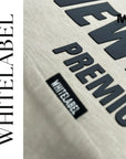 THEWHITELABEL EM01 Embossed Premium Oversized 300GSM Unisex T-Shirt Dark Blue and Khaki - TheWhiteLabel