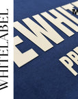 THEWHITELABEL EM01 Embossed Premium Oversized 300GSM Unisex T-Shirt Dark Blue and Khaki - TheWhiteLabel