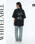 THEWHITELABEL CS14 Signature Diamonds 300GSM Unisex T-Shirt in Black Velvet - TheWhiteLabel