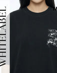 THEWHITELABEL CS14 Signature Diamonds 300GSM Unisex T-Shirt in Black Velvet - TheWhiteLabel
